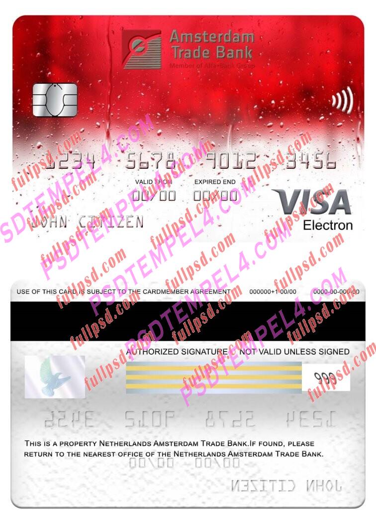 Netherlands Amsterdam Trade Bank visa electron card PSD