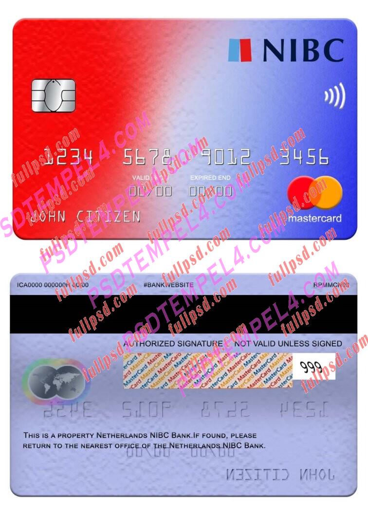 Netherlands NIBC Bank Mastercard PSD