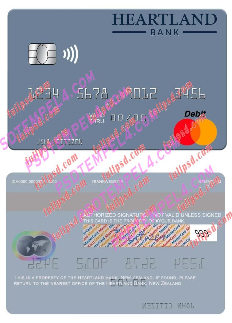 New Zealand Heartland Bank Mastercard PSD