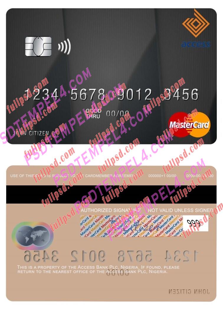 Nigeria Access Bank Plc Mastercard PSD