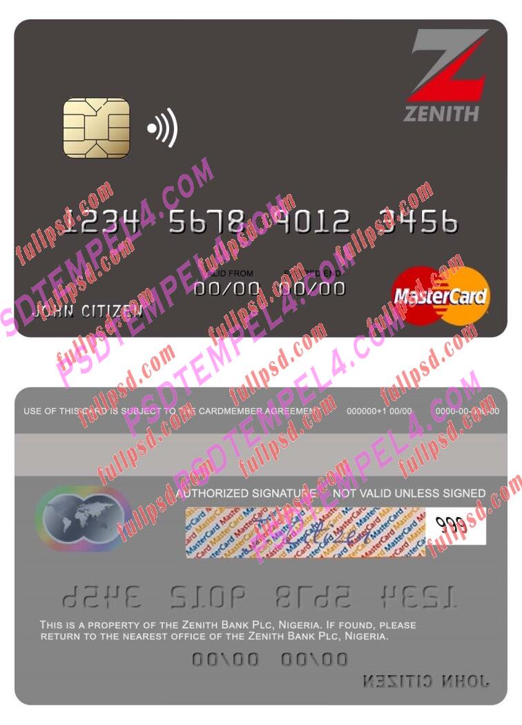 Nigeria Zenith Bank Plc Mastercard PSD