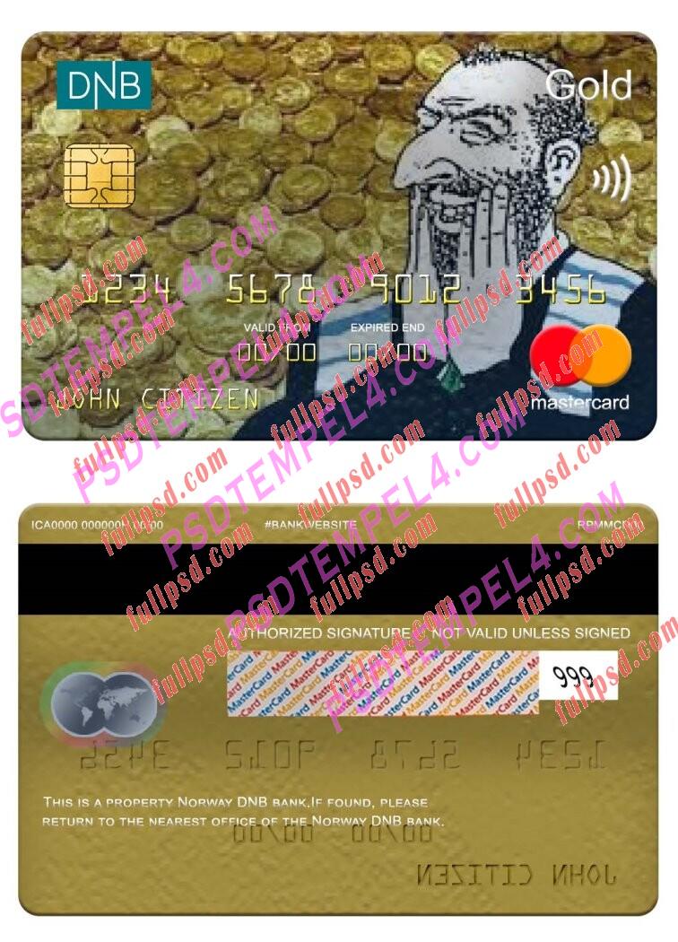 Norway DNB bank Mastercard gold PSD