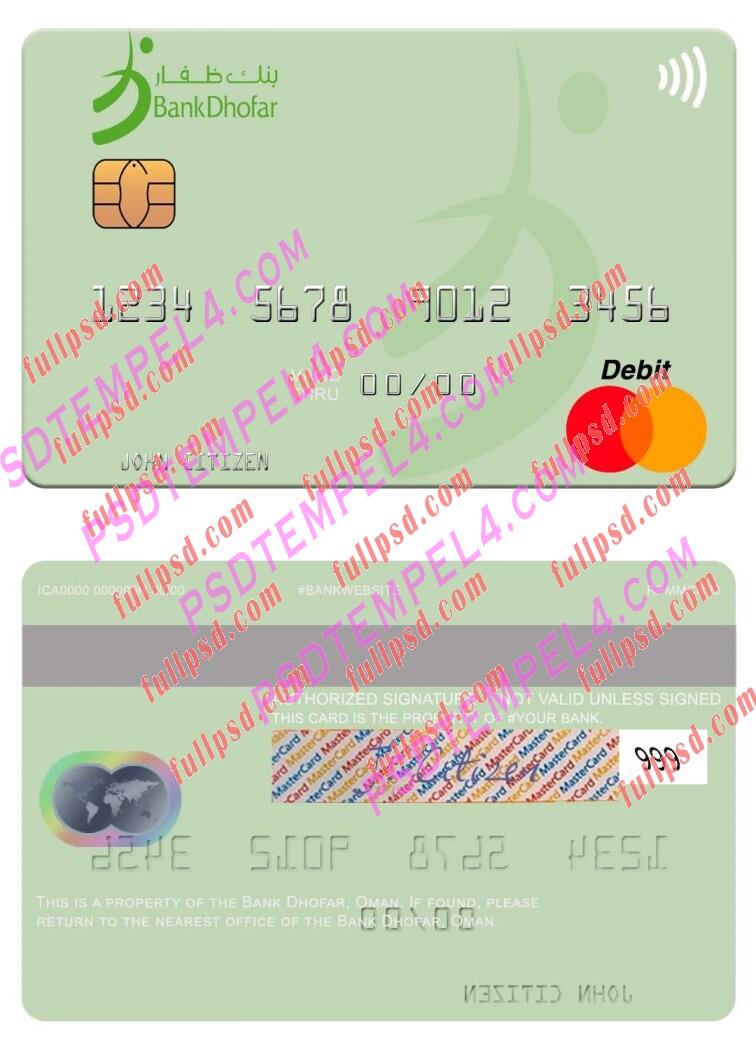 Oman Bank Dhofar Mastercard PSD