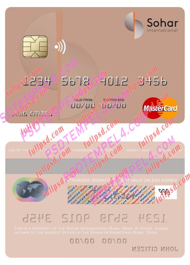 Oman Sohar International Bank Mastercard PSD