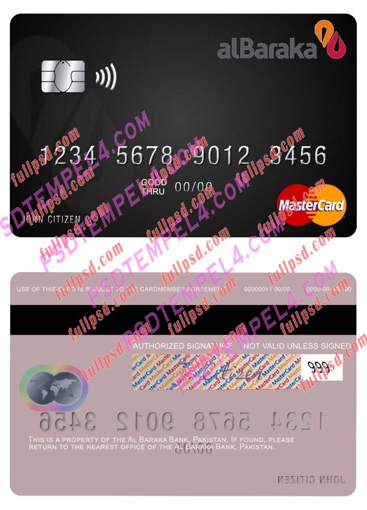 Pakistan Al Baraka Bank Mastercard PSD