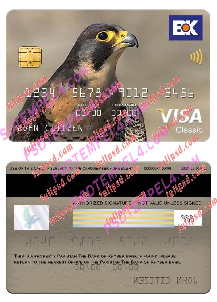 Pakistan The Bank of Khyber bank visa classic card PSD