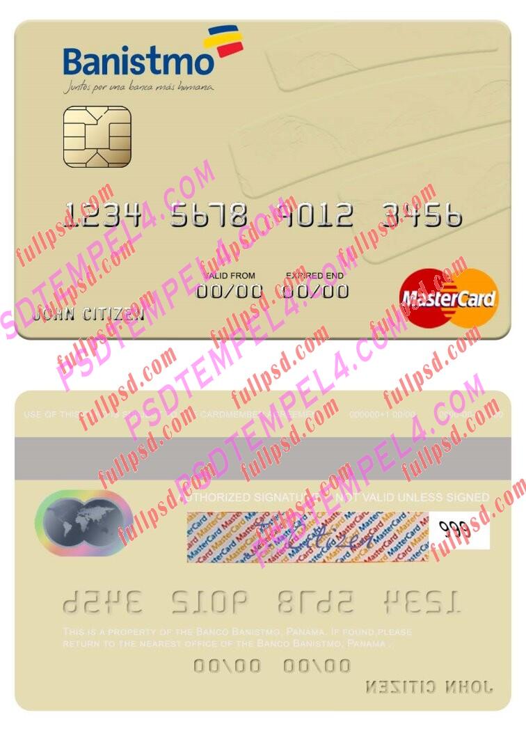 Panama Banco Banistmo Mastercard PSD