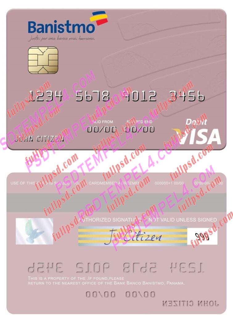 Panama Banco Banistmo visa debit card PSD