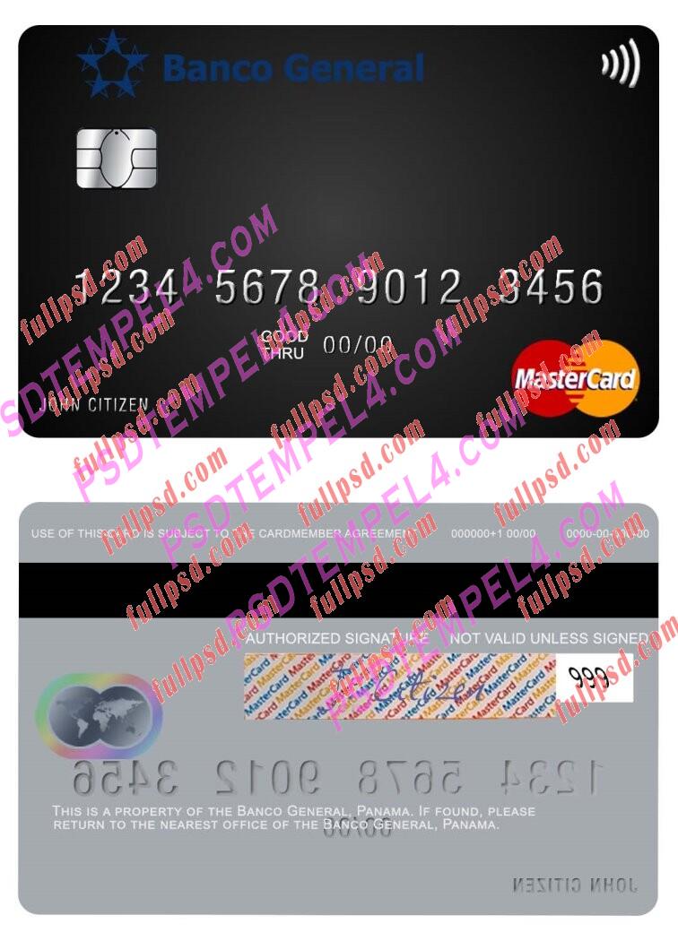 Panama Banco General Mastercard PSD