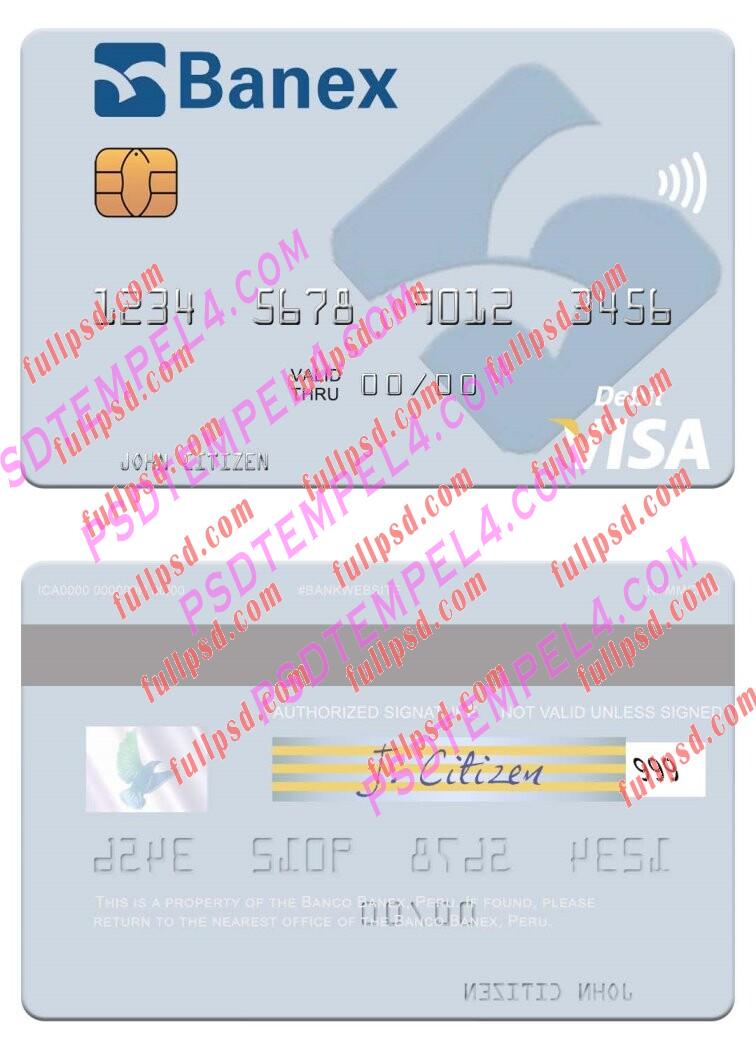 Peru Banco Banex visa debit card PSD