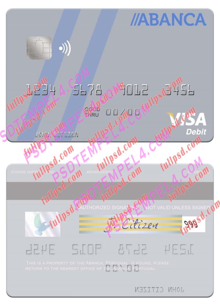 Portugal Abanca visa debit card PSD