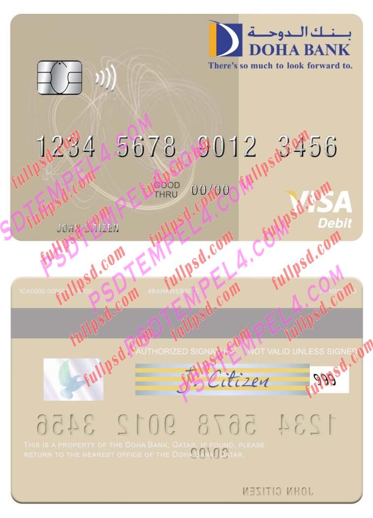 Qatar Doha Bank visa debit card PSD