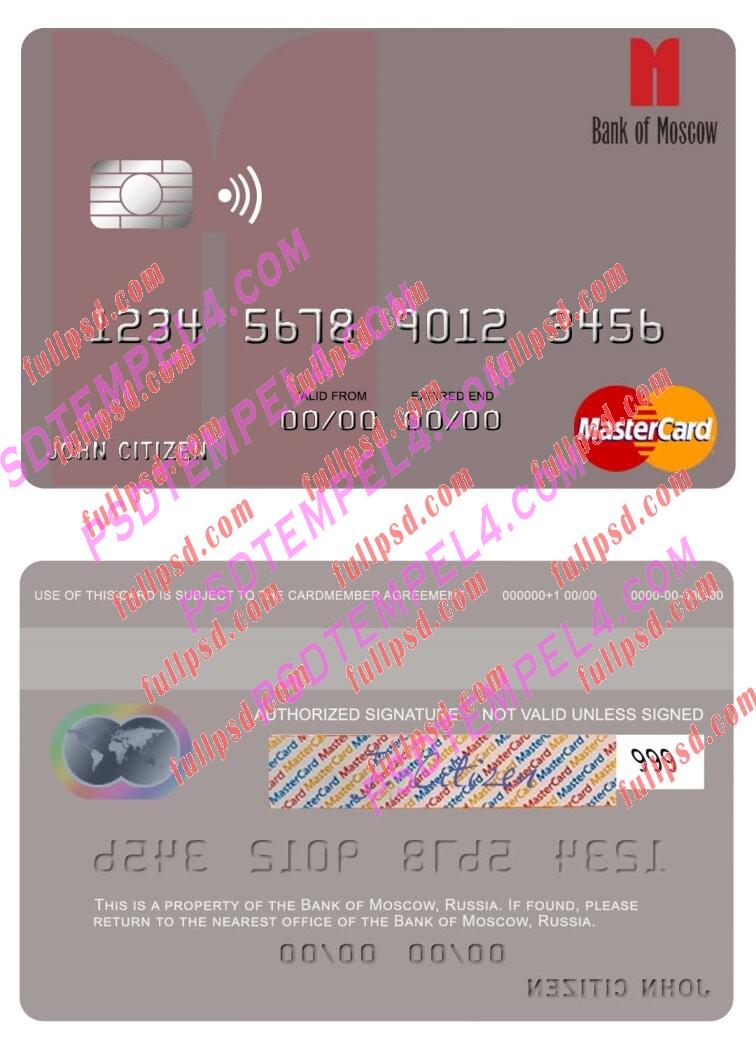 Russia Bank ZENIT Mastercard PSD