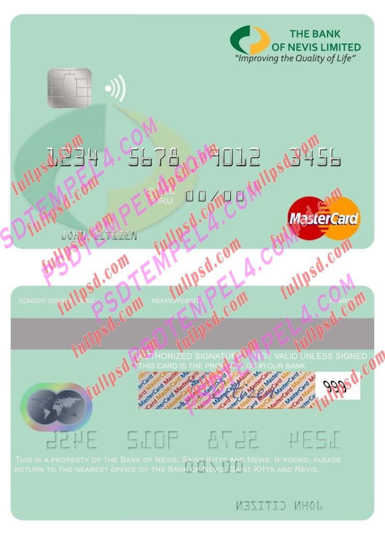 Saint Kitts and Nevis SKNA Bank Mastercard PSD
