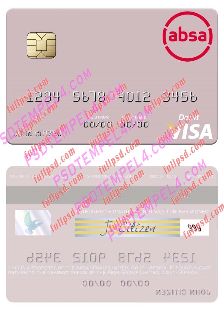 South Africa Absa Group Limited visa debit card PSD