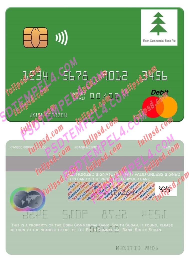 South Sudan Eden Commercial Bank Mastercard PSD
