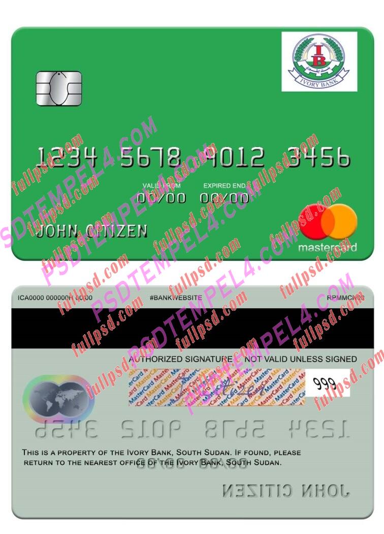 South Sudan Ivory Bank Mastercard PSD