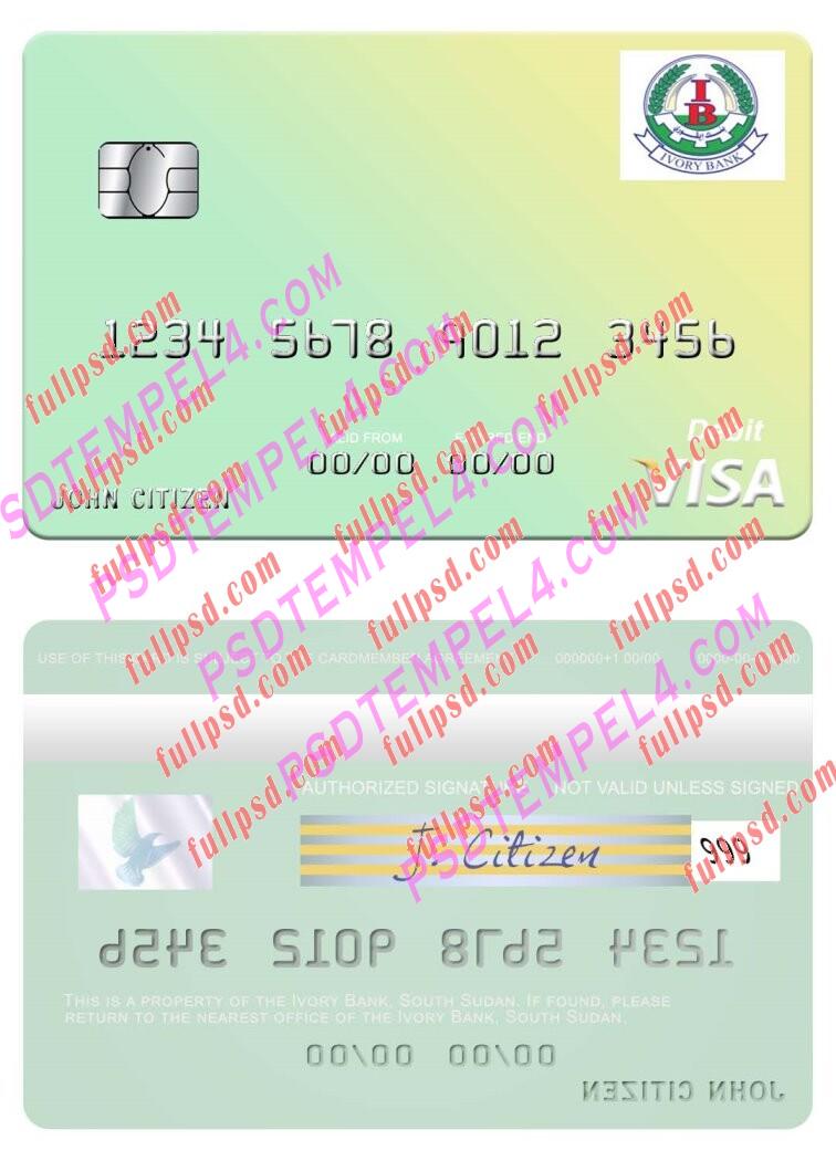 South Sudan Ivory Bank visa debit card PSD