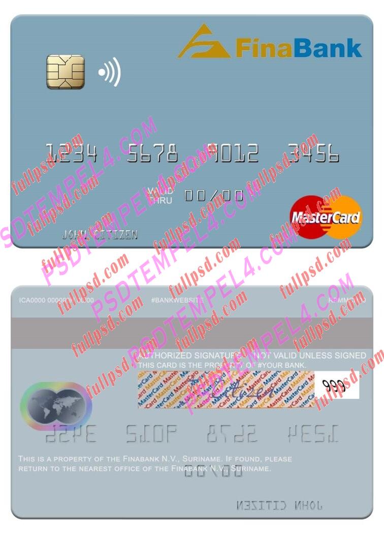 Suriname Finabank N.V. Mastercard PSD