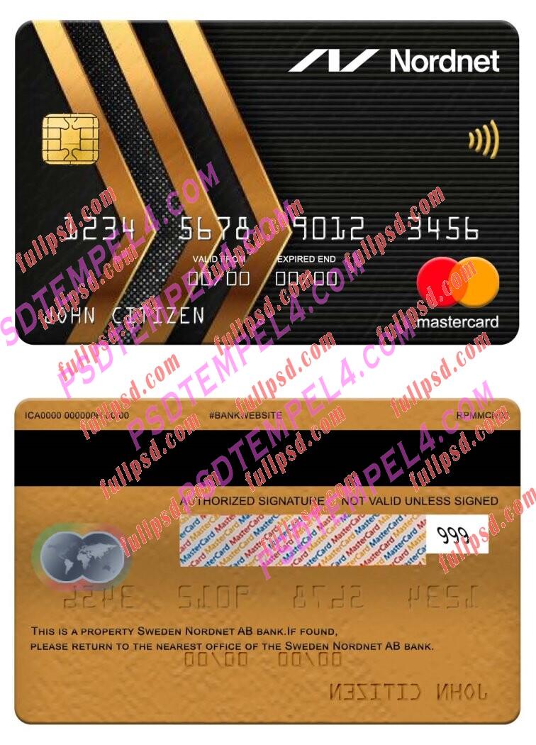 Sweden Nordnet AB bank Mastercard PSD