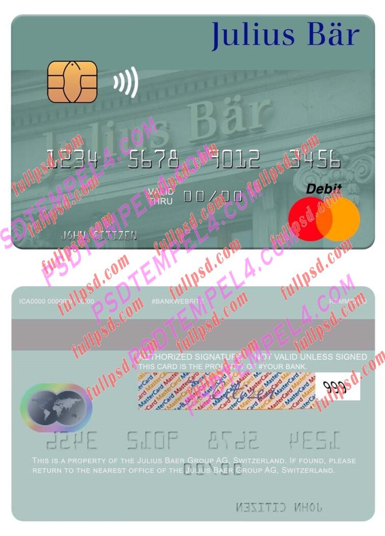 Switzerland Julius Baer Group AG Mastercard PSD