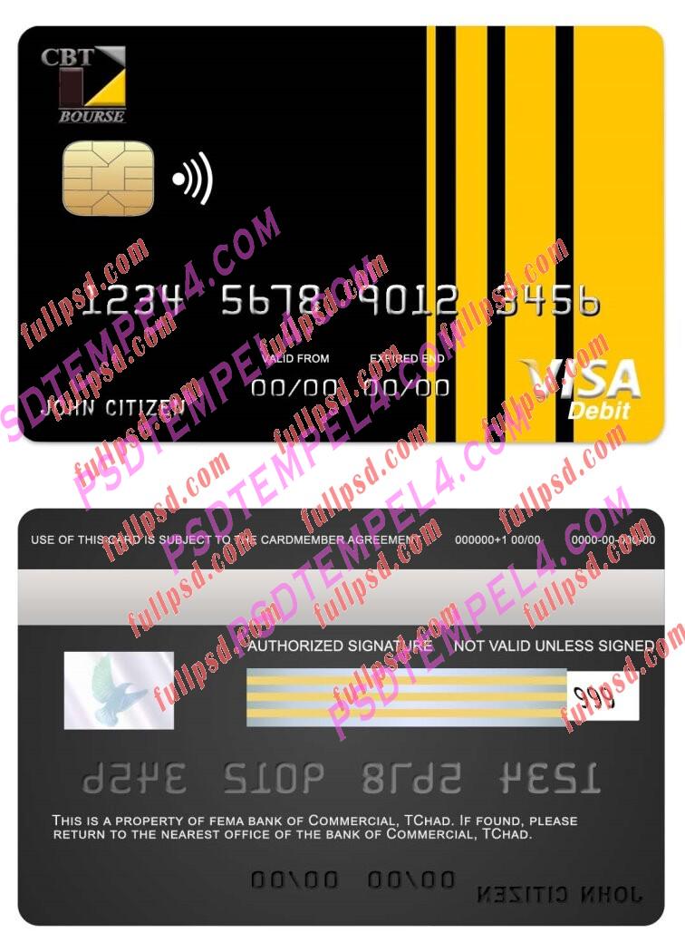 TChad Commercial bank visa card PSD
