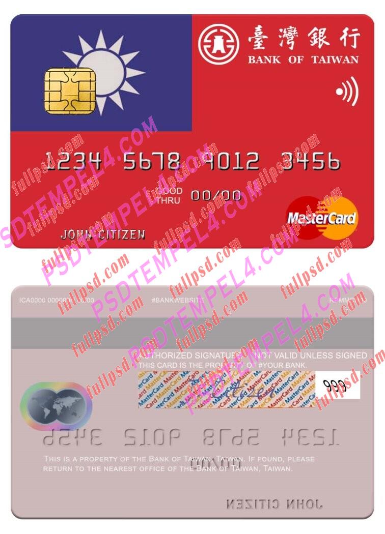 Taiwan Bank of Taiwan Mastercard PSD
