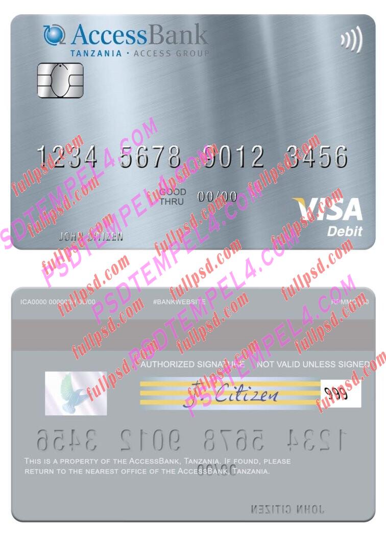 Tanzania AccessBank visa debit card PSD