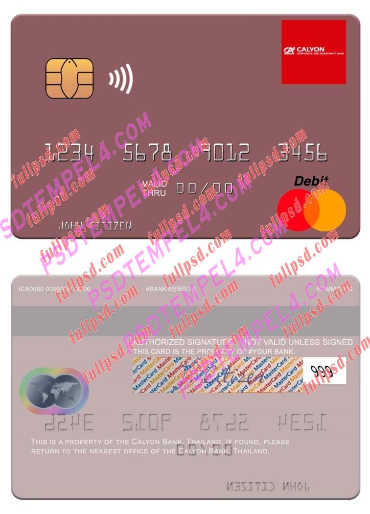 Thailand Calyon Bank Mastercard PSD