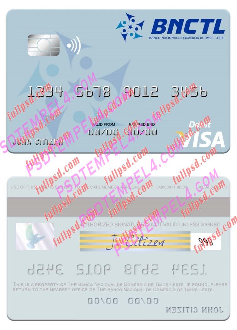 Timor Leste Banco Nacional Ultramarino building visa debit card PSD