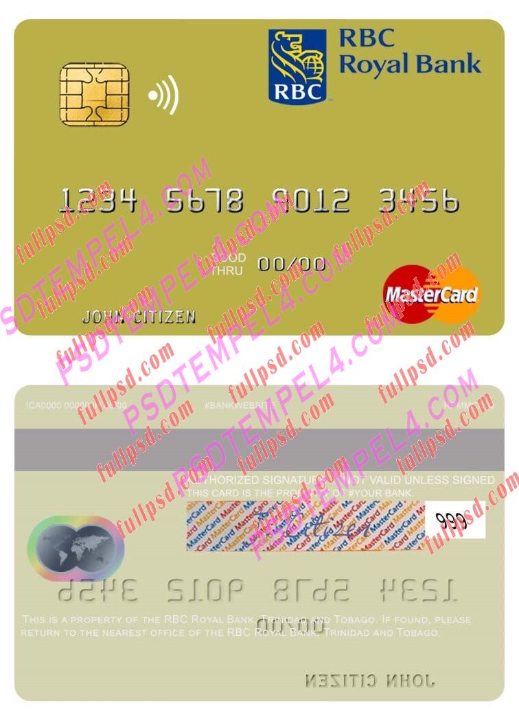 Trinidad and Tobago RBC Royal Bank Mastercard PSD