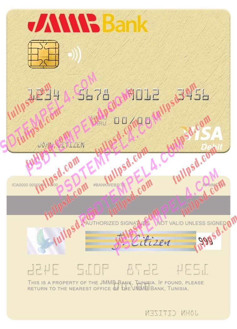 Tunisia JMMB Bank visa debit card PSD