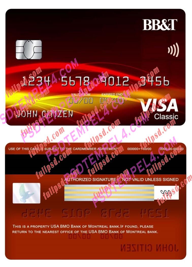 USA BBT Corp. bank visa classic card PSD