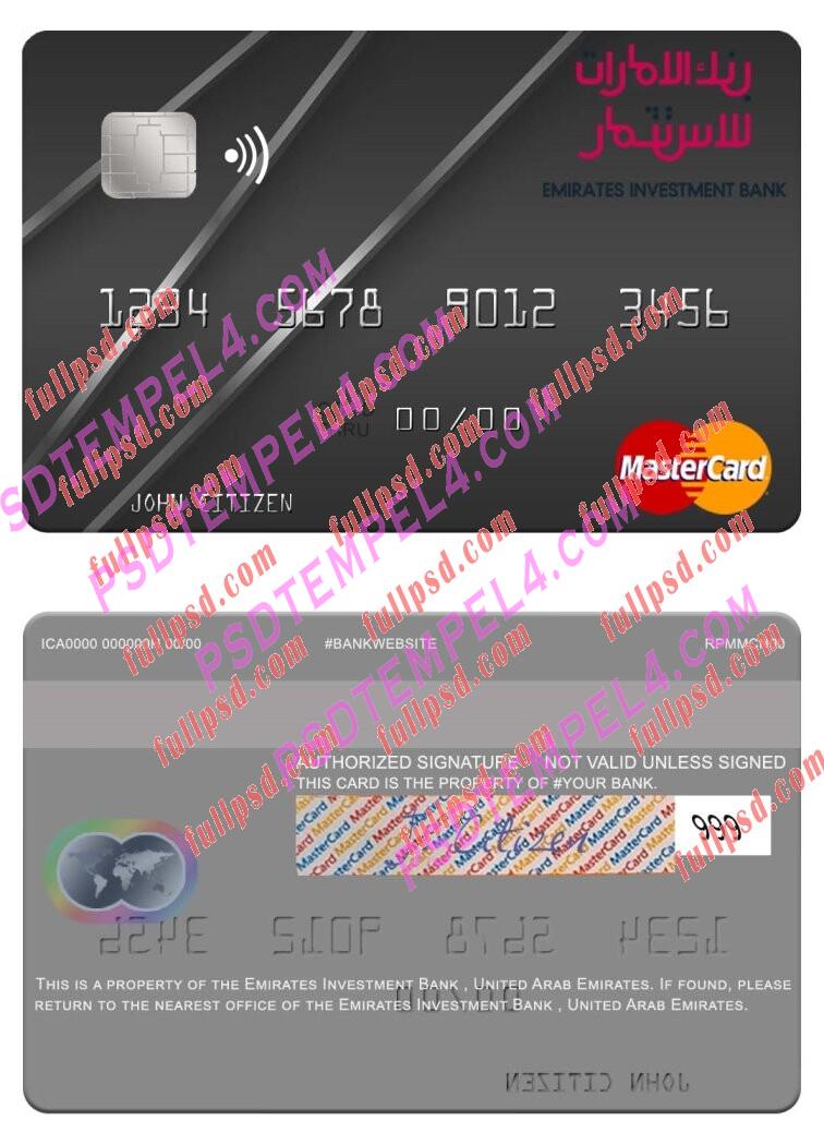 United Arab Emirates Emirates Investment Bank Mastercard PSD