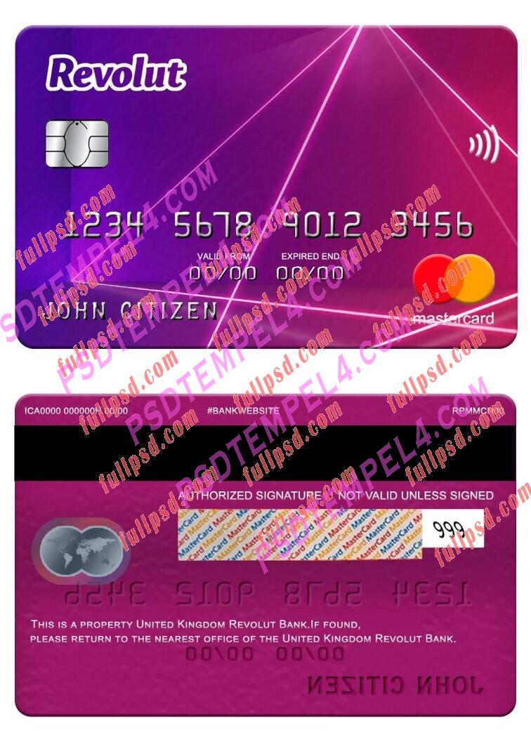 United Kingdom Revolut Bank Mastercard PSD