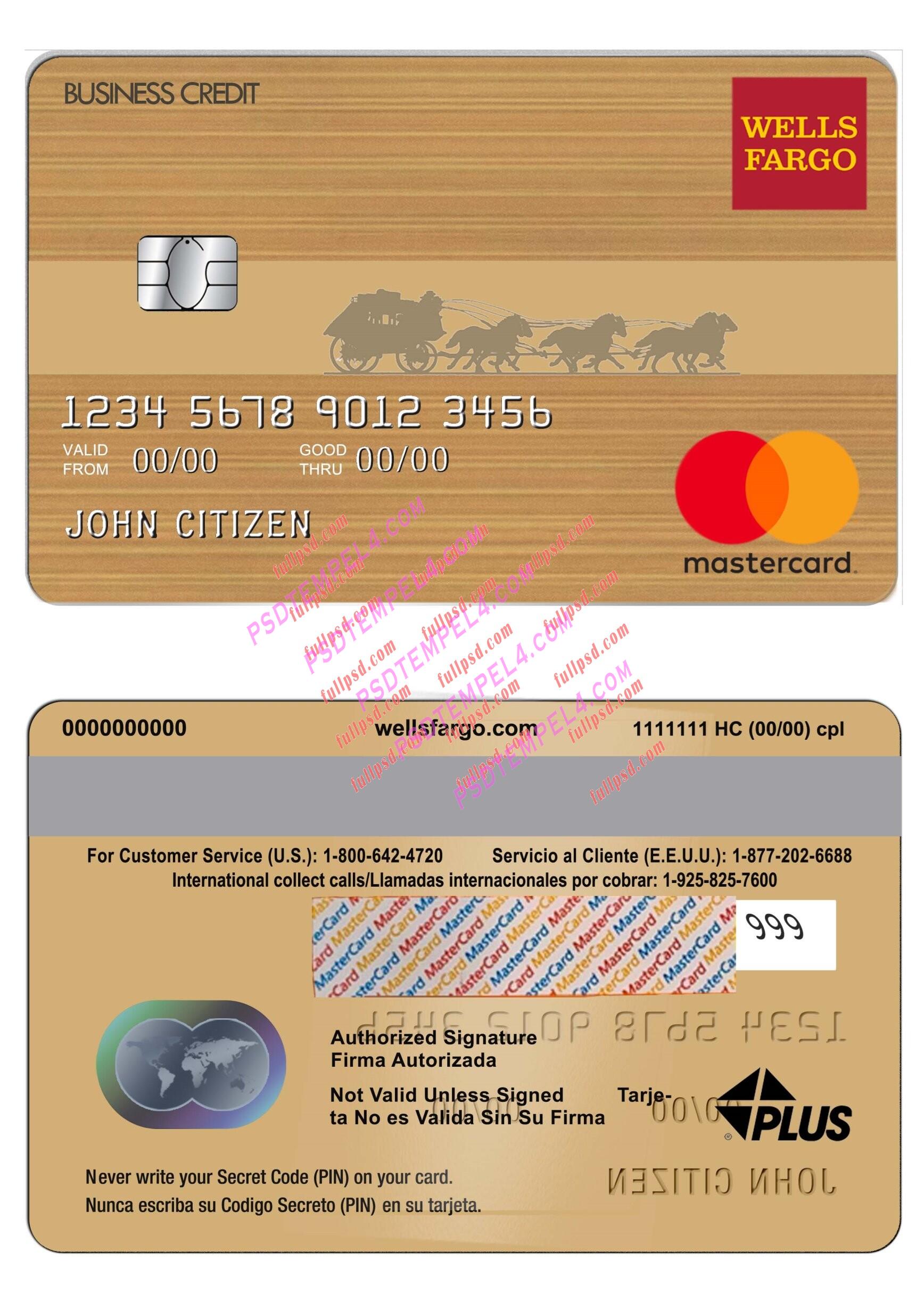 USA Wells Fargo Mastercard PSD