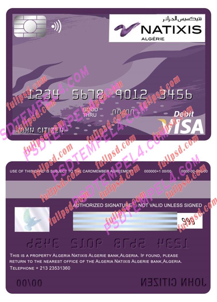algeria natixis bank visa card PSD