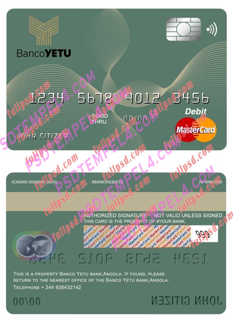 angola banco yetu bank Mastercard PSD
