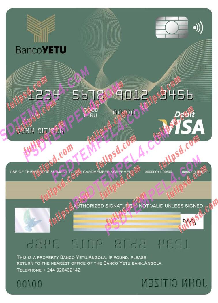 angola banco yetu visa card PSD