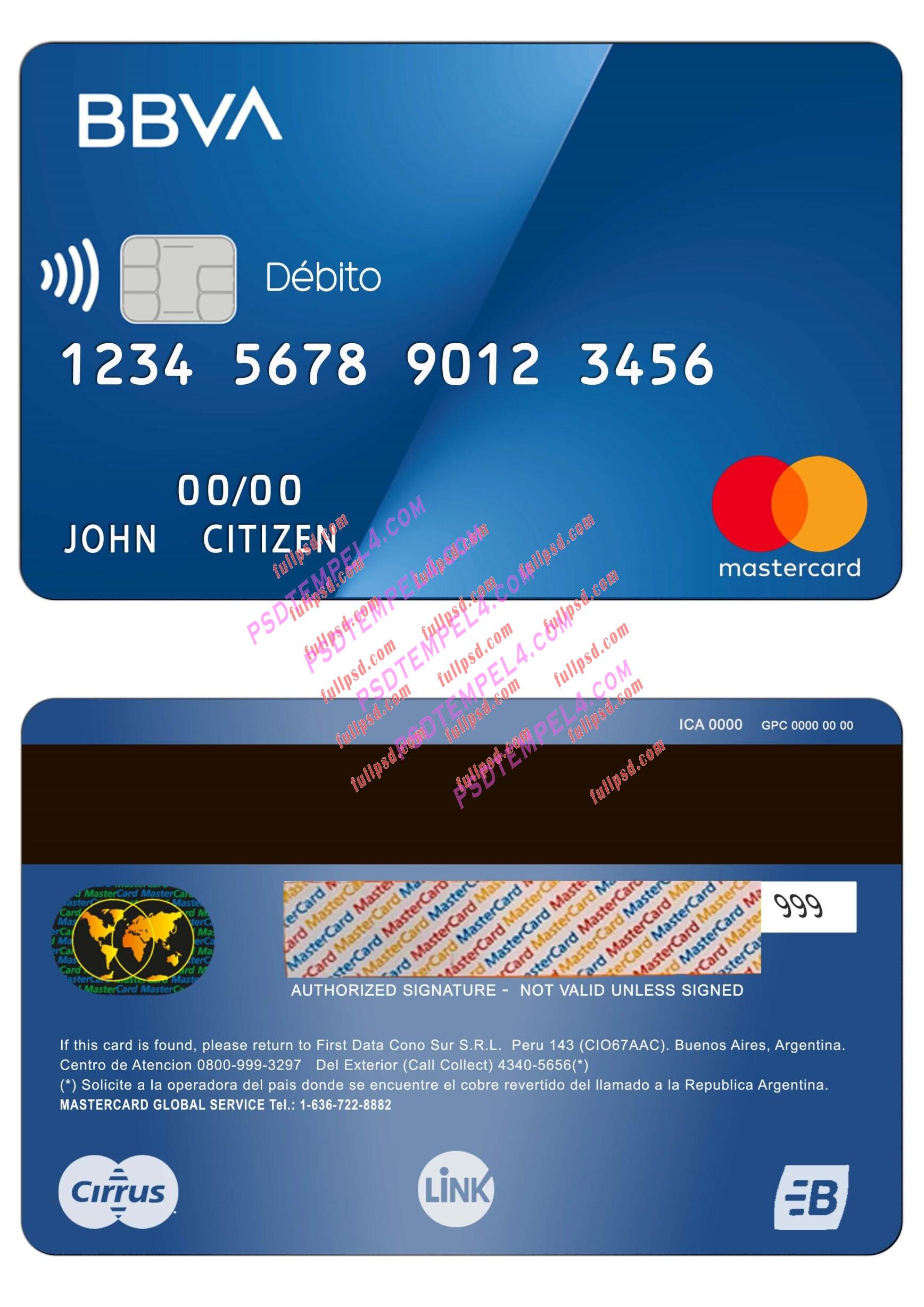 argentina bbva bank Mastercard Debit PSD