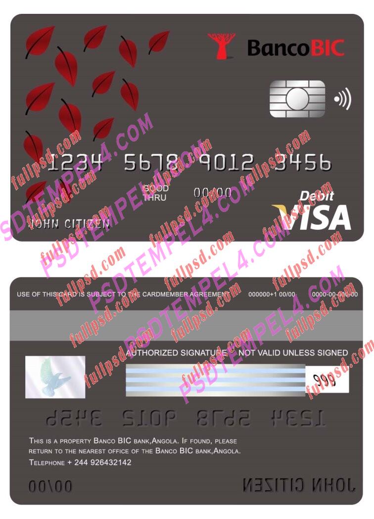 Angola banco BIC bank visa card PSD