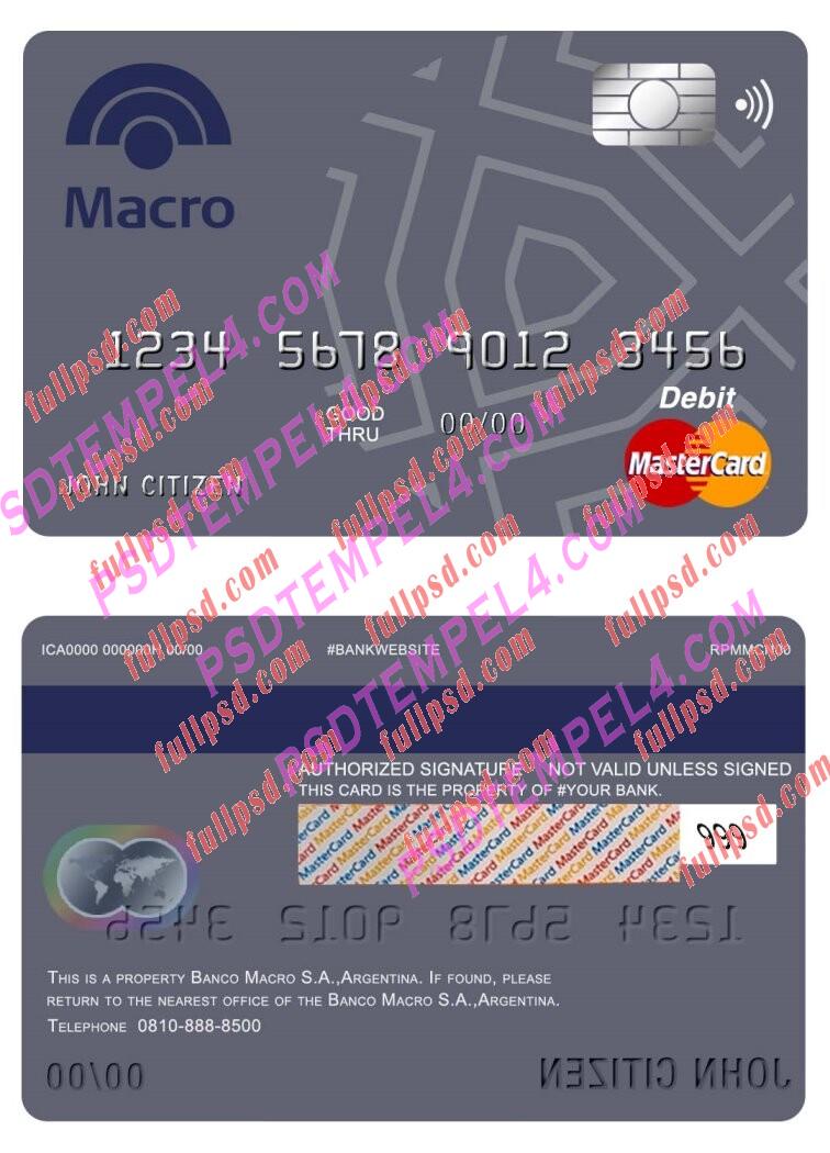 argentina banco macro s.a bank Mastercard PSD