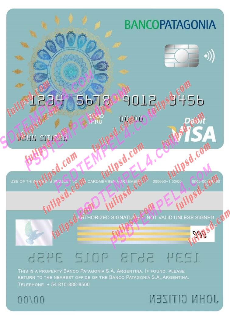 Argentina banco patagonia s.a bank visa card PSD