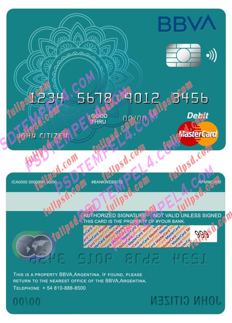 argentina bbva bank Mastercard PSD
