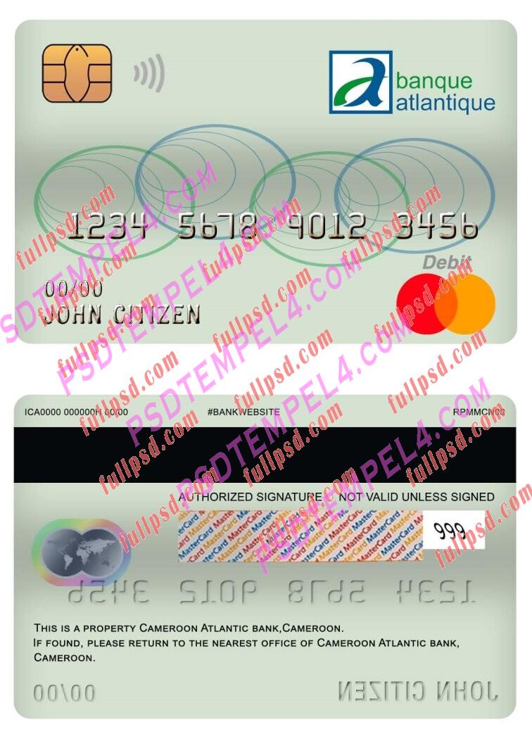 cameroon atlantic bank master debit card PSD