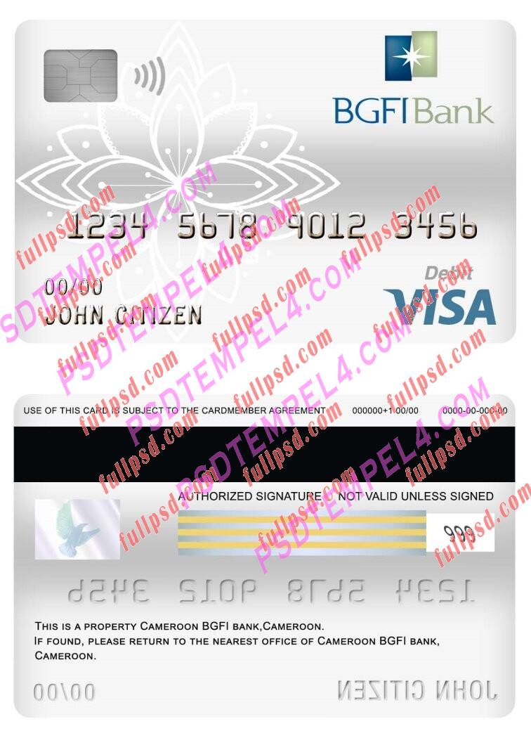 cameroon bgfi bank visa debit card PSD