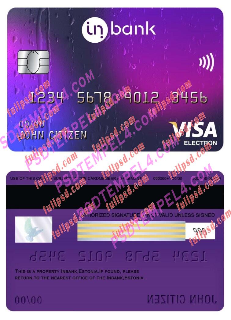 estonia Idbank visa electron card PSD