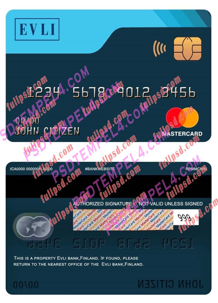 finland evli bank Mastercard PSD