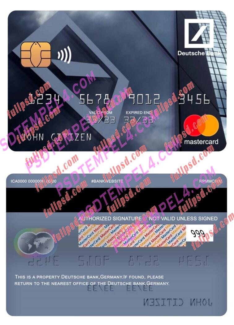 germany deutsche bank Mastercard PSD