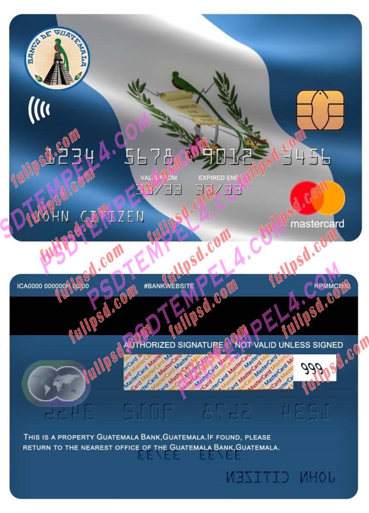guatemala bank guatemala Mastercard PSD